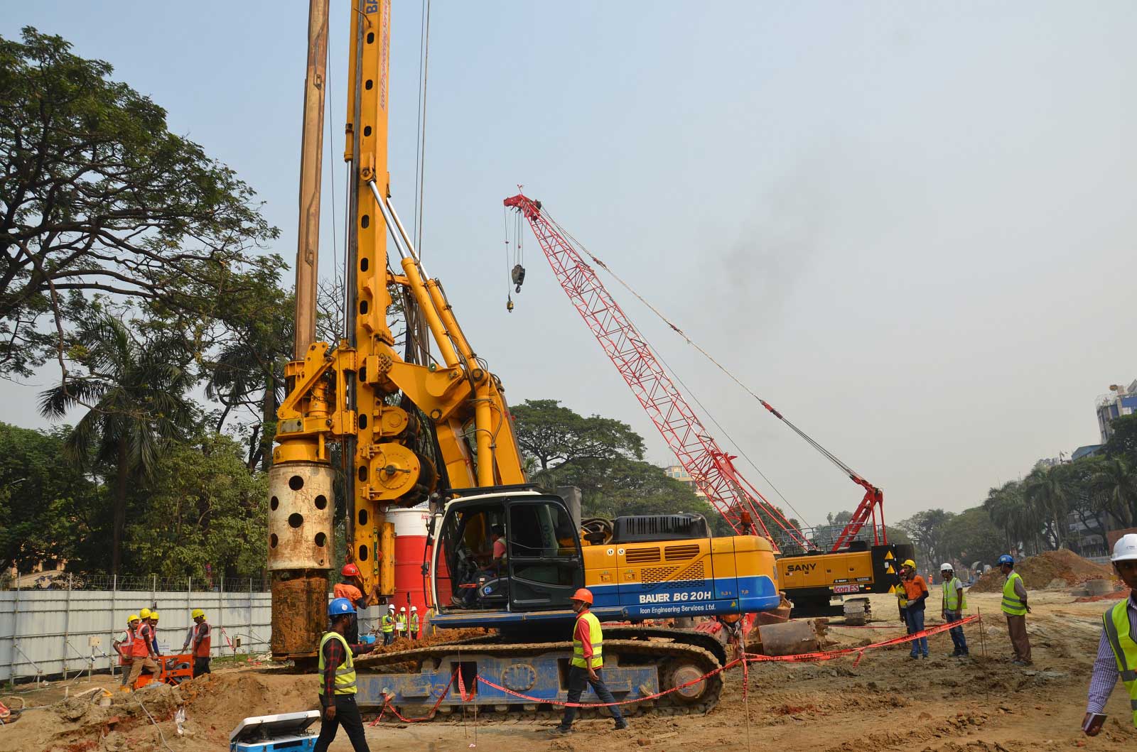 Construction of 1000 φ, 1200 Ø, 1500 φ & 2200 φ Depth- 35m bored RC pile for DMRT Line–6, CP-05.