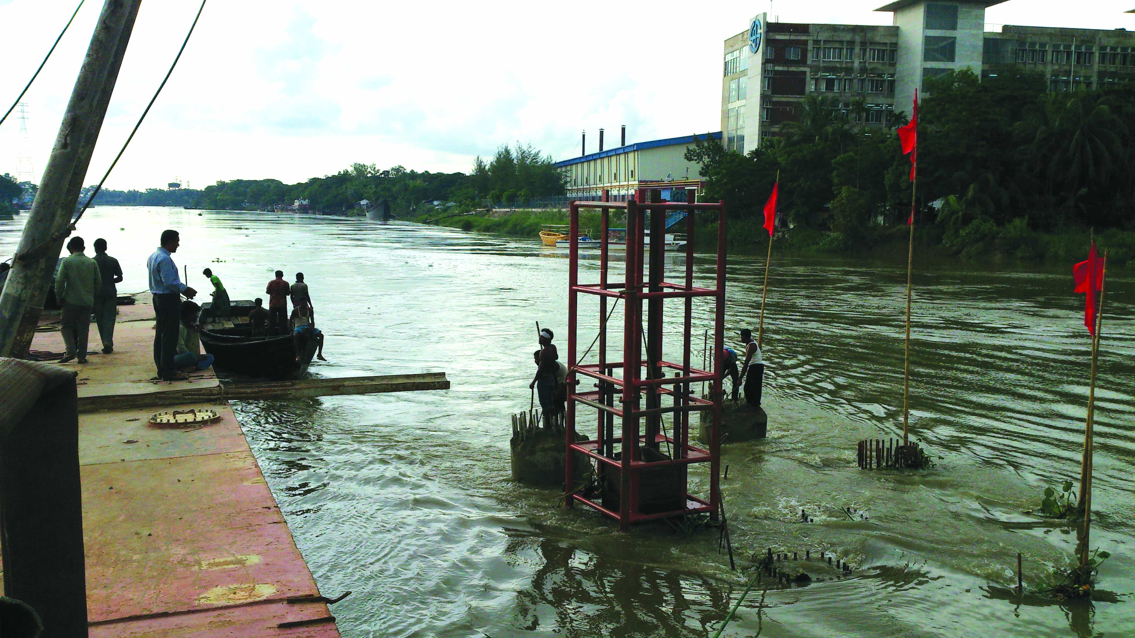 Bridge over Shikolbaha River, Chittagong high strain dynamic testing of pile.