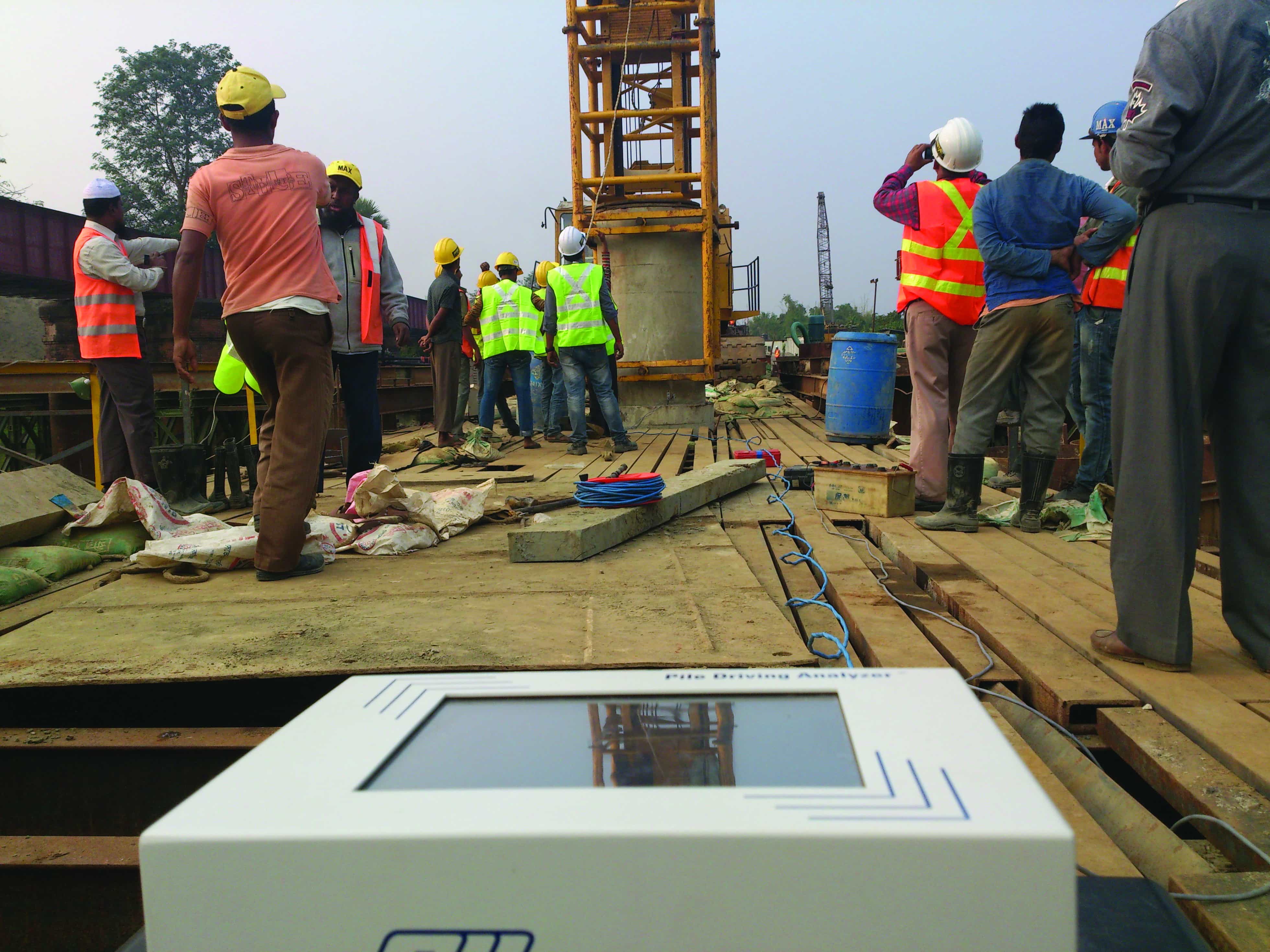 Sayed Nazrul Islam Medical College, Kishoregonj high strain dynamic testing of pile work.