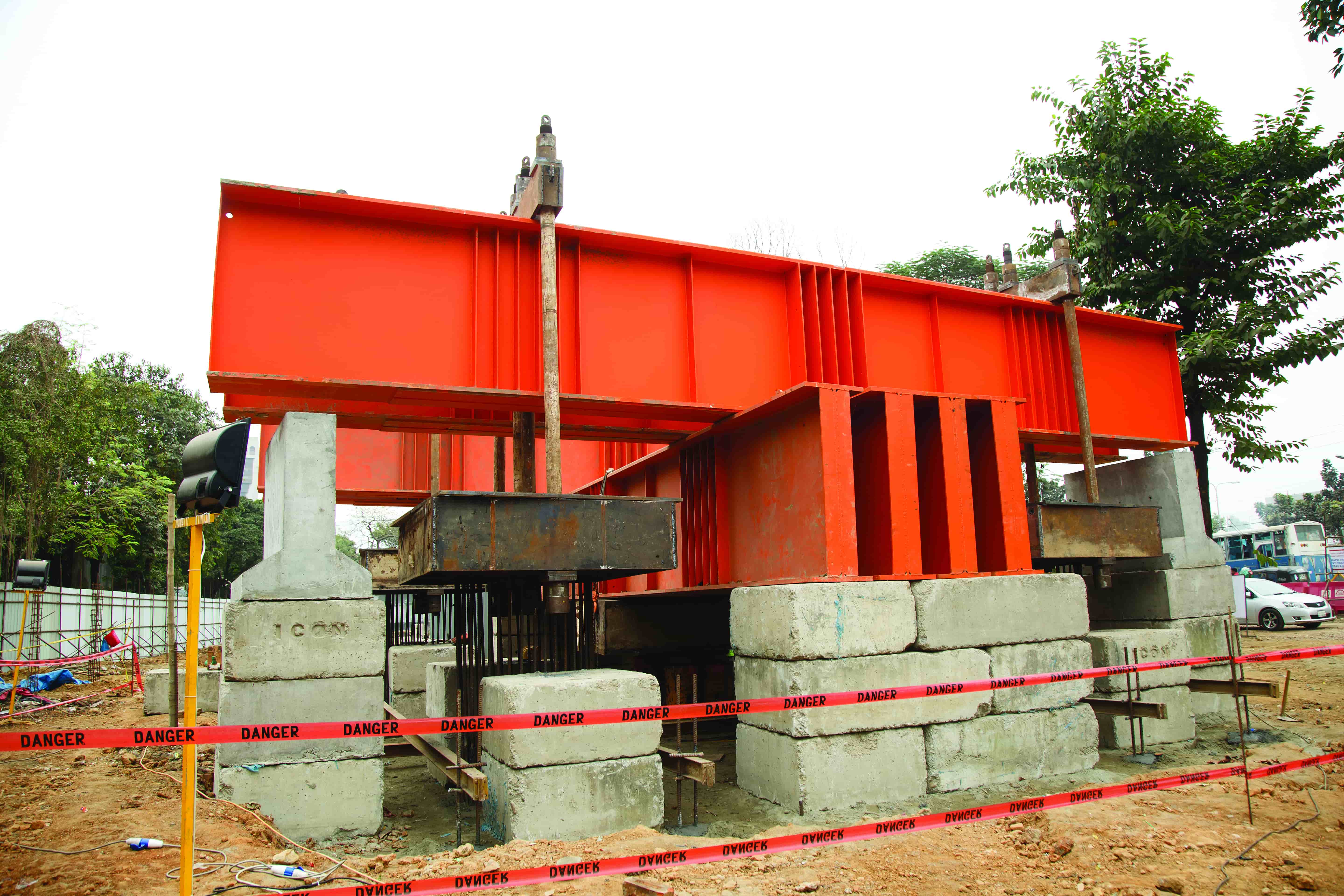 Pile Load test DMRT Line-6, CP-03, 2300 T.