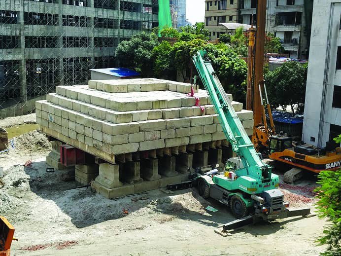 Pile Load test for Swissotel, Dhaka-900 MT.