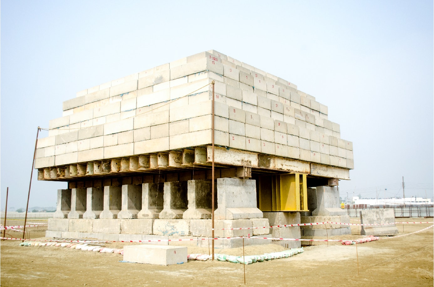 Dhaka Mass Rapid Transit Project CP-02 966 Ton pile load test.